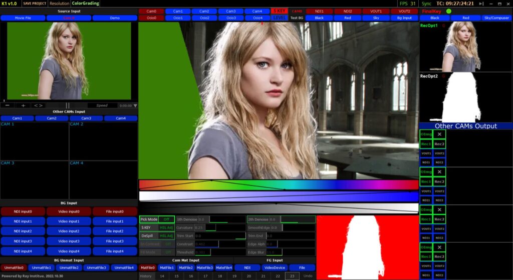 K1 v1.0 (Chromakey&Compose software) release instruction - RAYInstitute